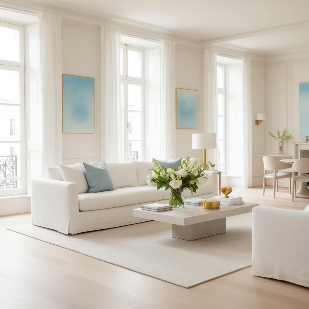 Bright, beautifully cleaned living room